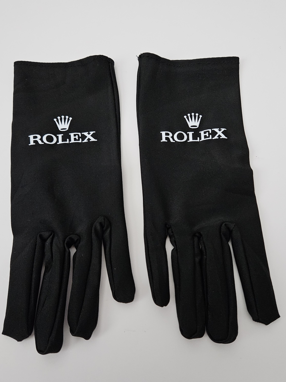 Black Gloves with White Logo